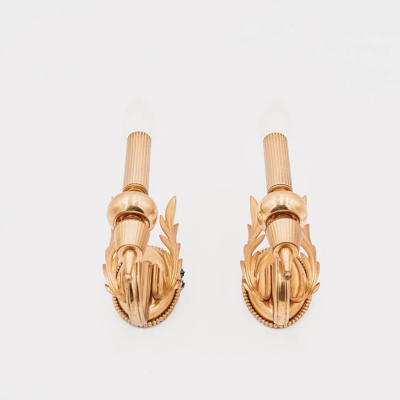 Pair of Sciolari Brass Wall Lights, 1970s 6