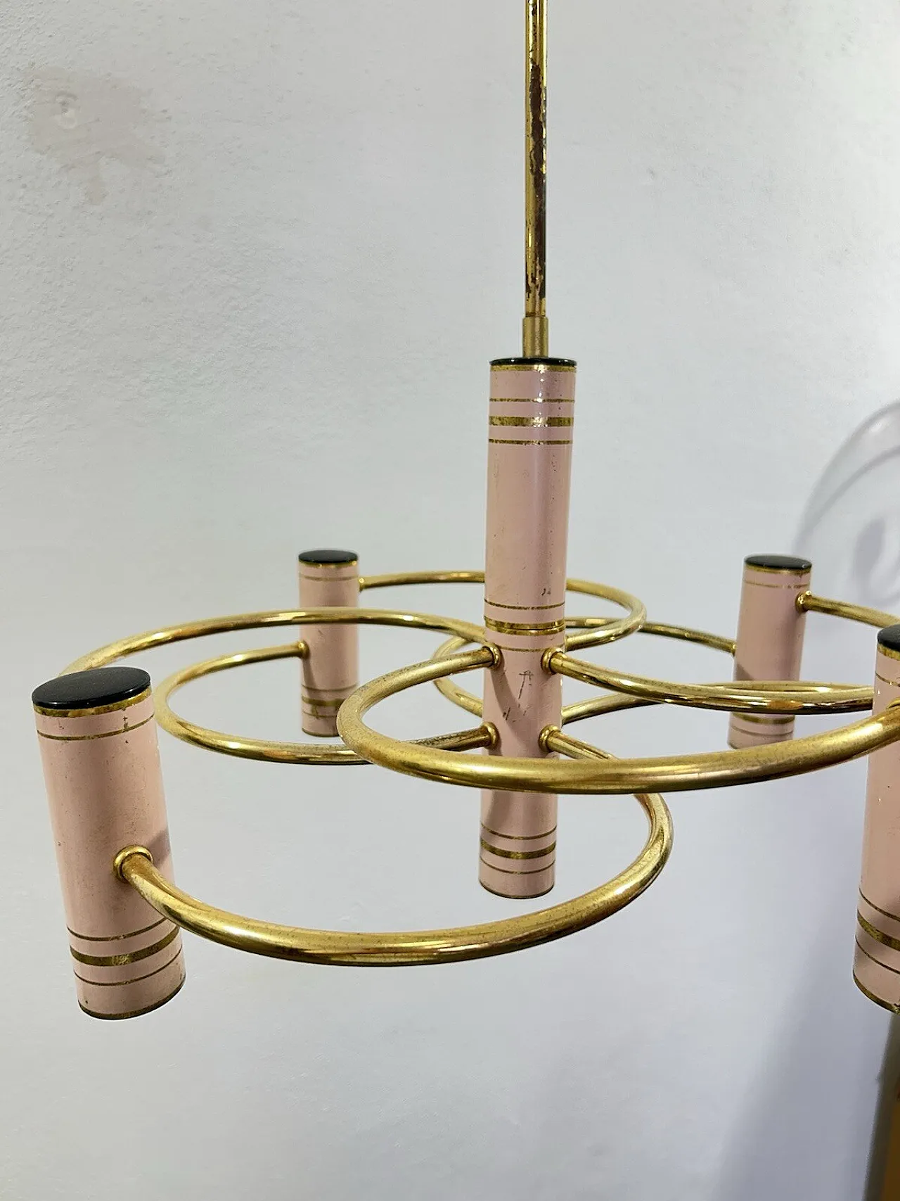 Geometric Chandelier Hollywood Regency by Gaetano Sciolari, 70s 4