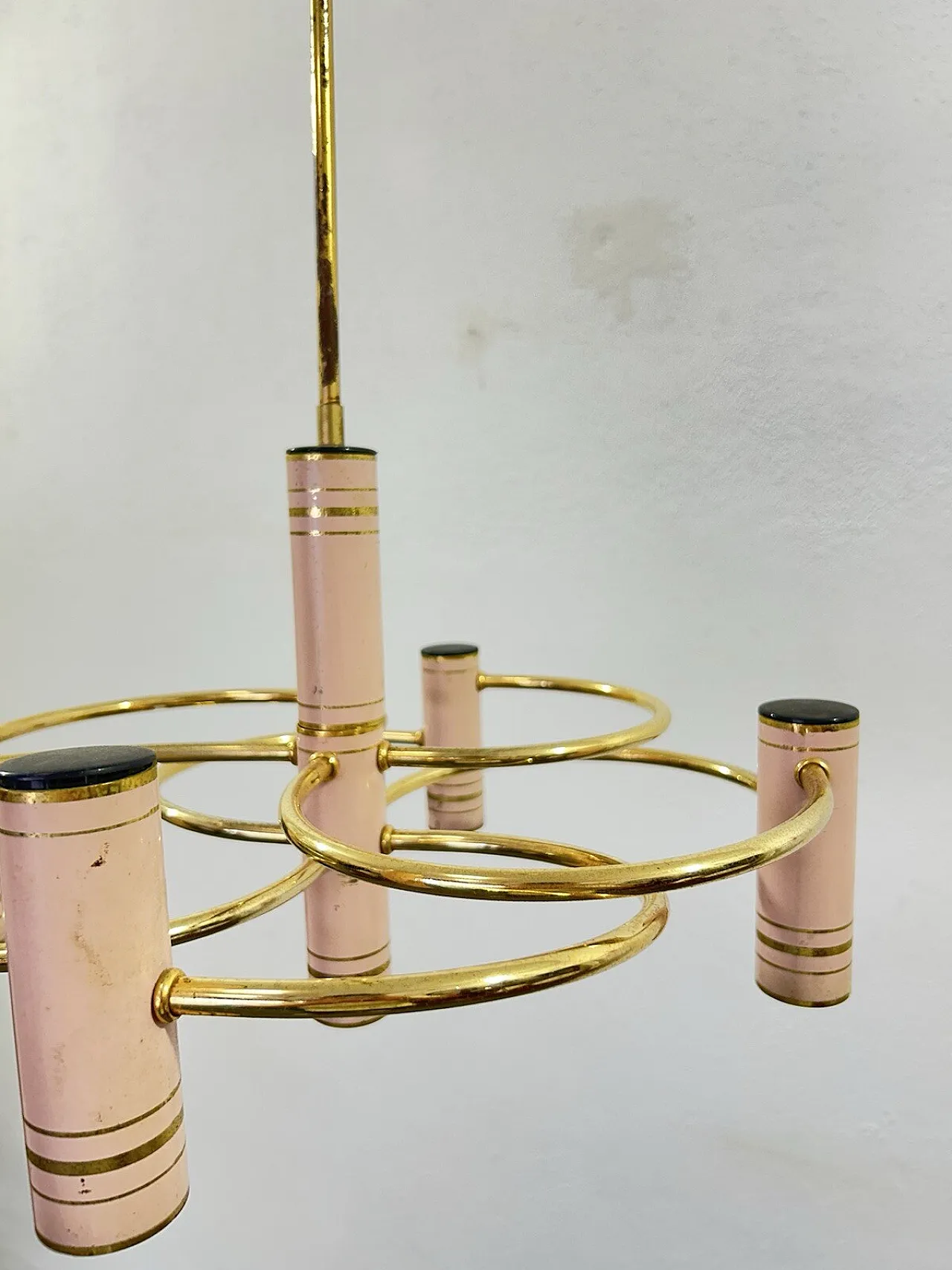 Geometric Chandelier Hollywood Regency by Gaetano Sciolari, 70s 5