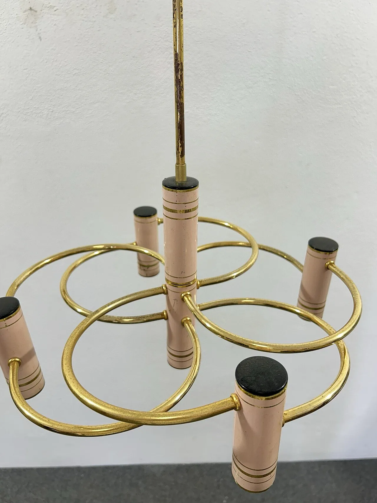 Geometric Chandelier Hollywood Regency by Gaetano Sciolari, 70s 6