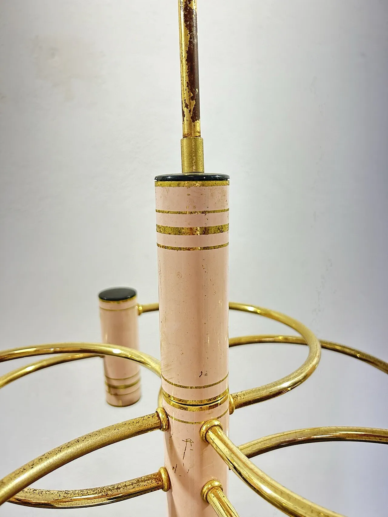 Geometric Chandelier Hollywood Regency by Gaetano Sciolari, 70s 7