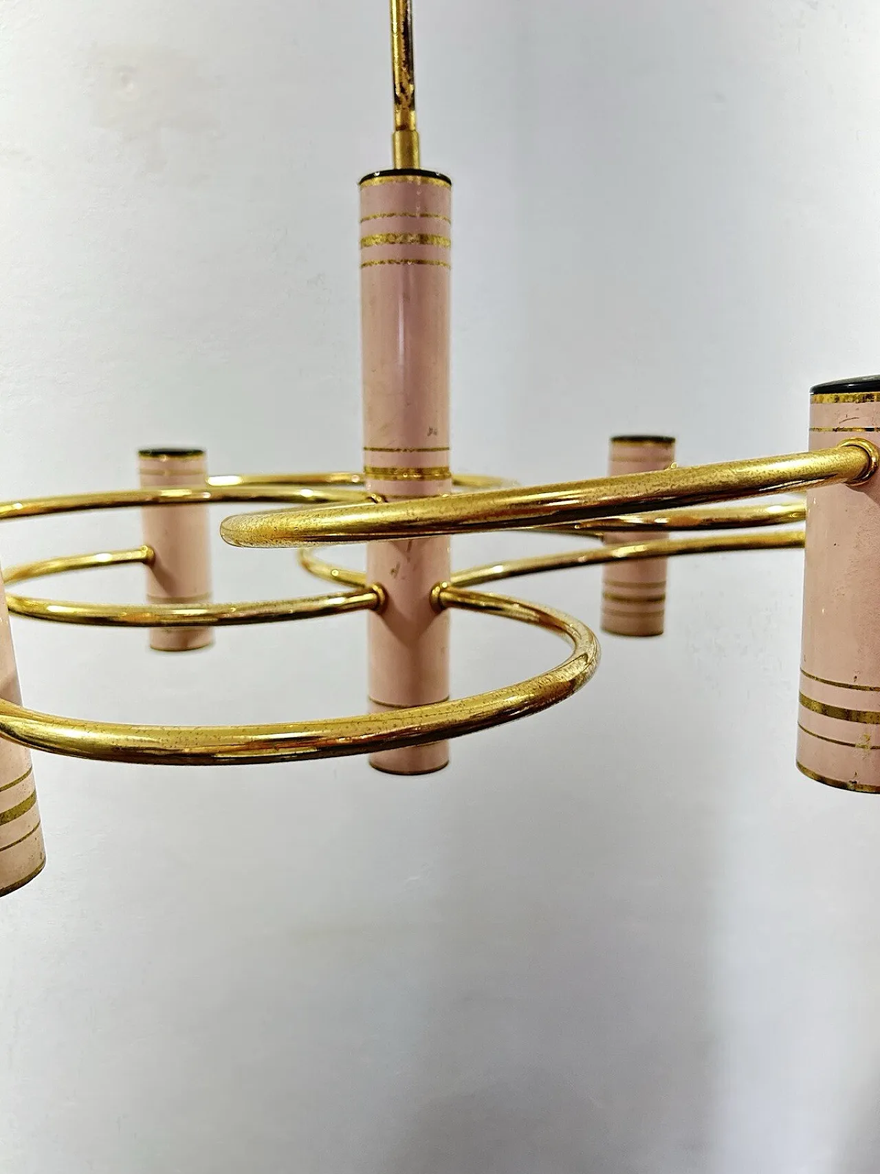 Geometric Chandelier Hollywood Regency by Gaetano Sciolari, 70s 10