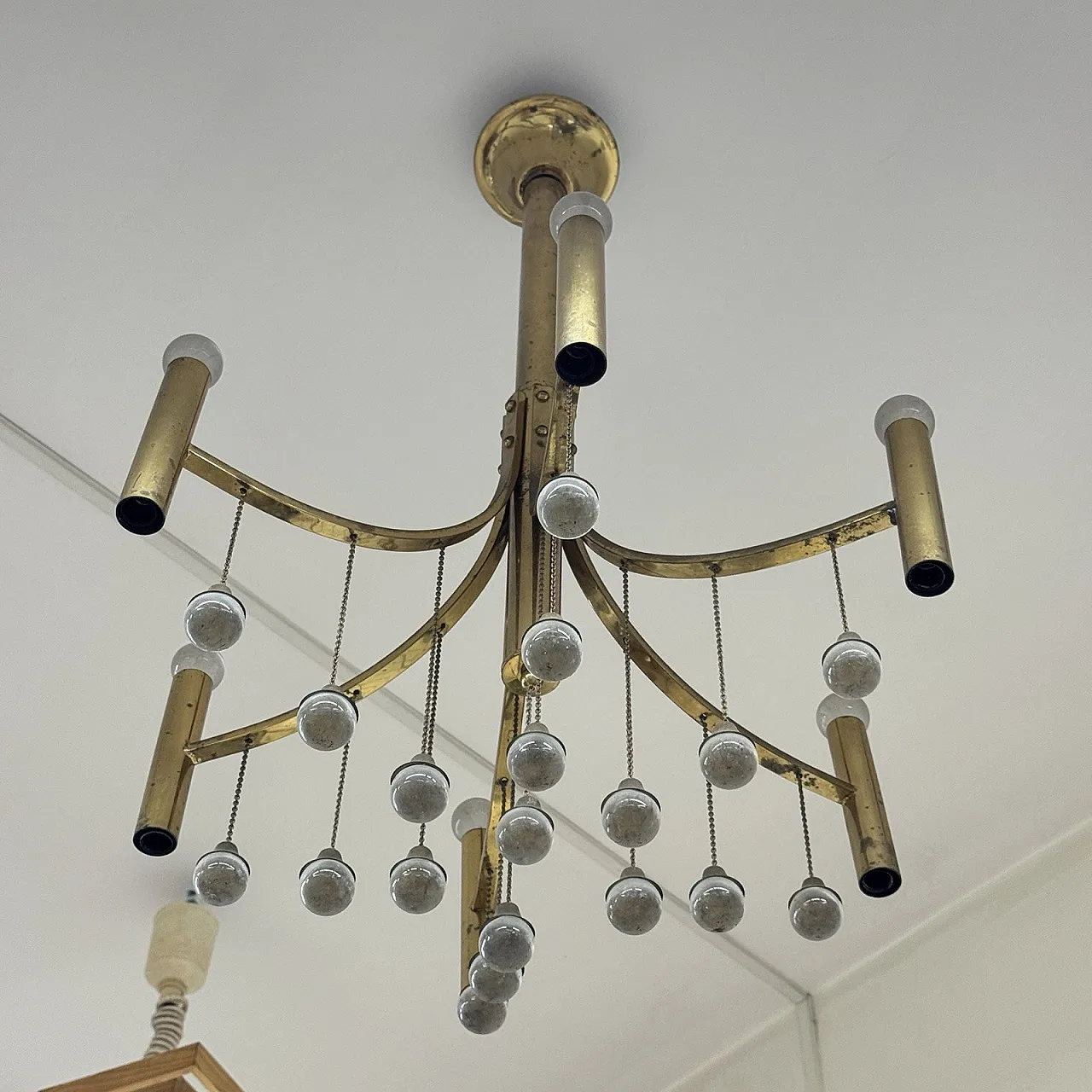 Chandelier Hollywood Regency by Gaetano Sciolari, 70s 2