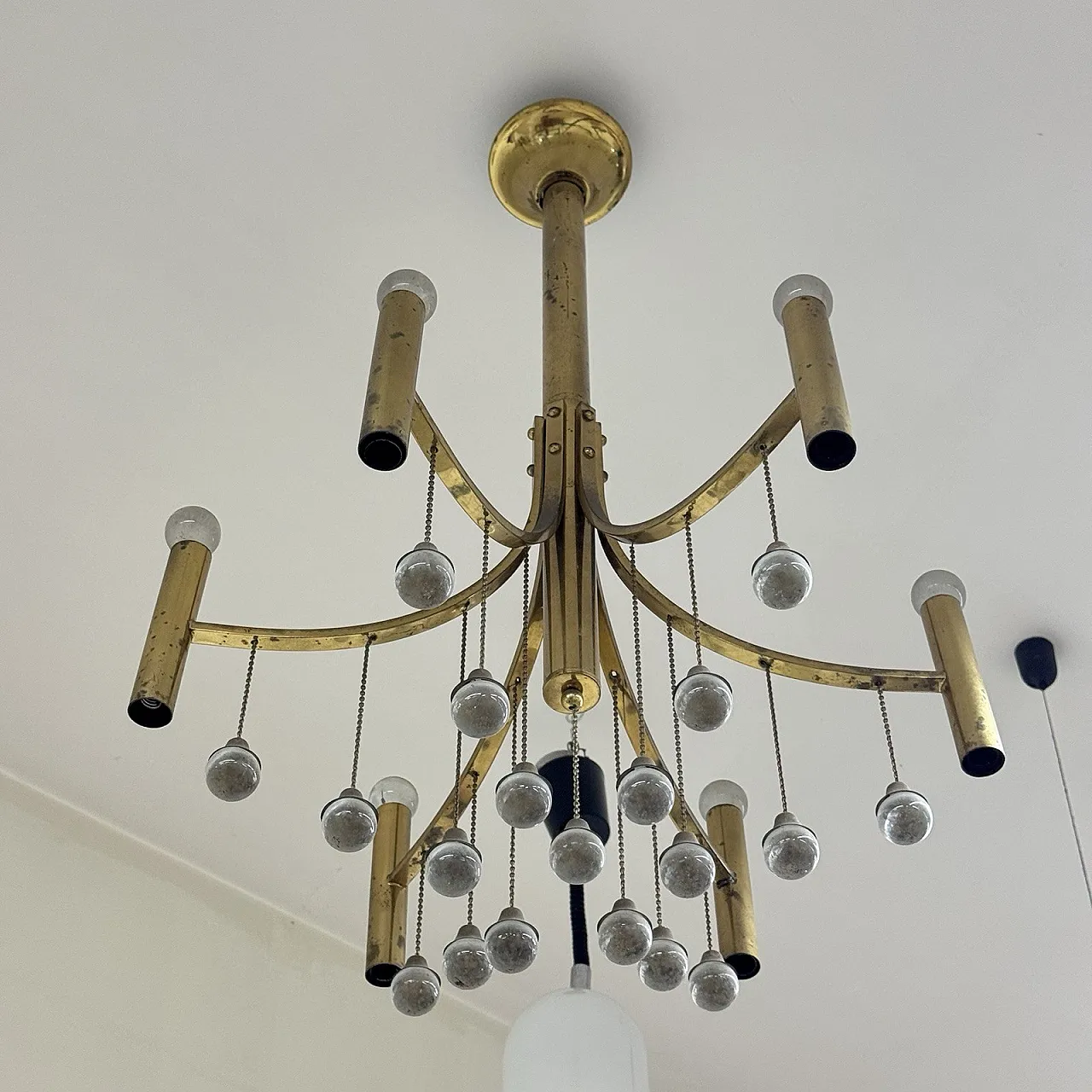 Chandelier Hollywood Regency by Gaetano Sciolari, 70s 4
