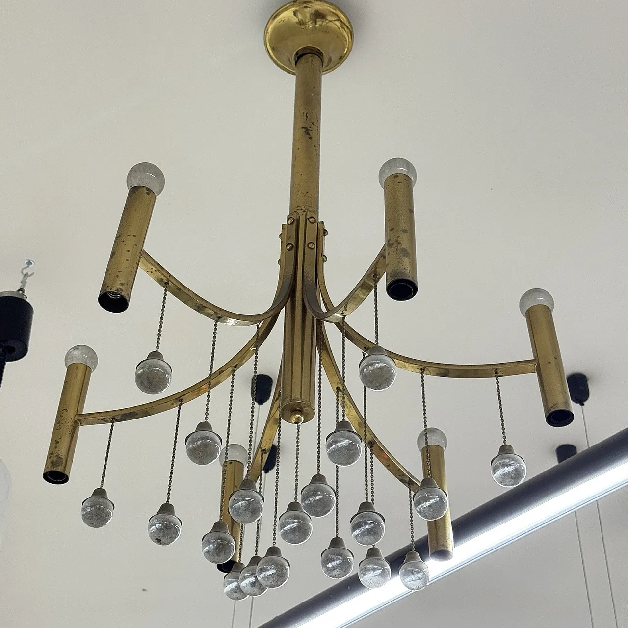 Chandelier Hollywood Regency by Gaetano Sciolari, 70s 5