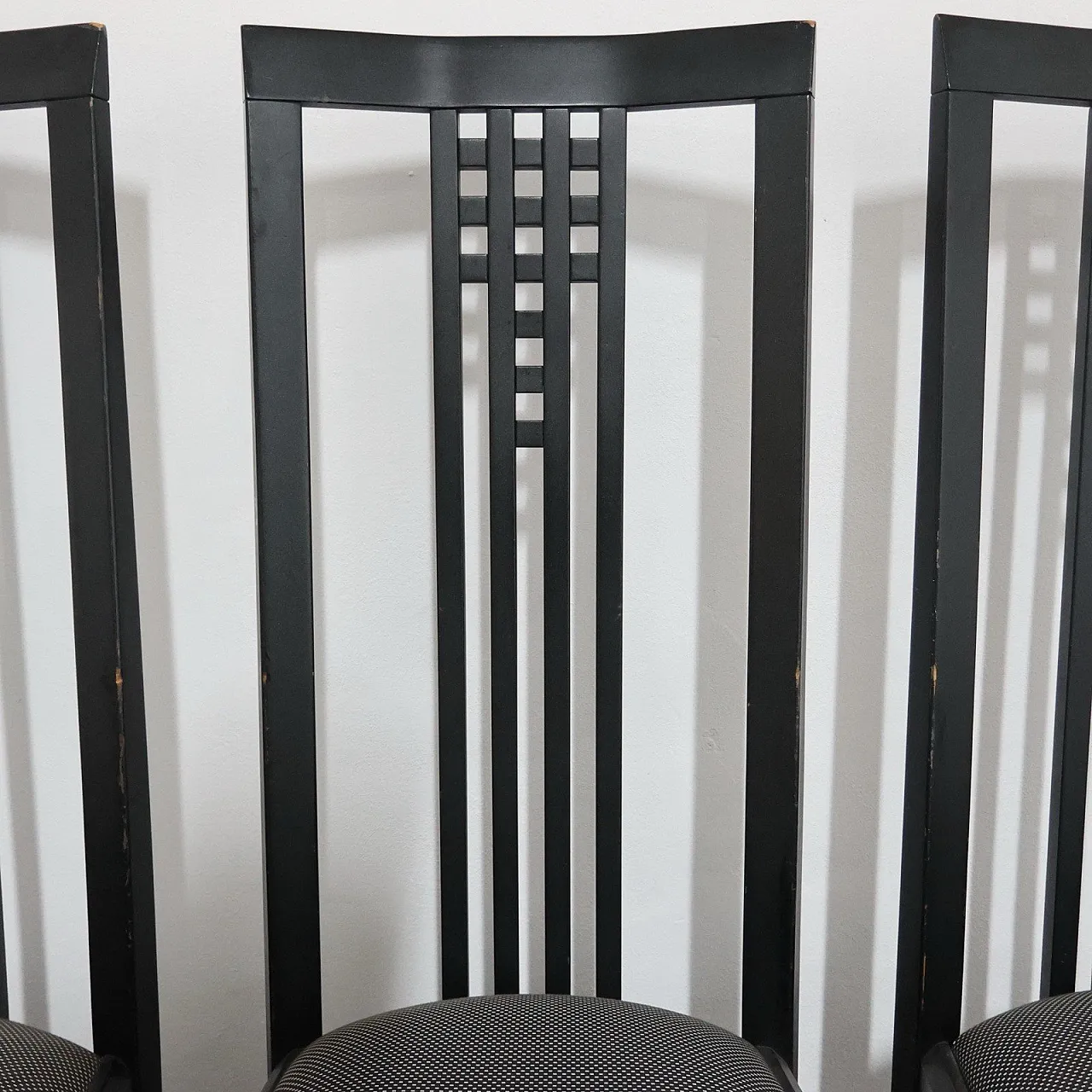 Tris Wooden Throne Chairs by Giorgetti, 1970s 7