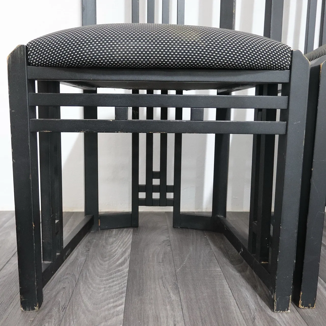 Tris Wooden Throne Chairs by Giorgetti, 1970s 10