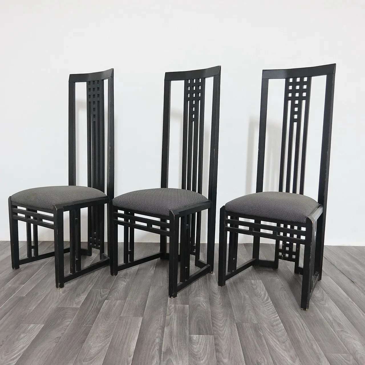 Tris Wooden Throne Chairs by Giorgetti, 1970s 19