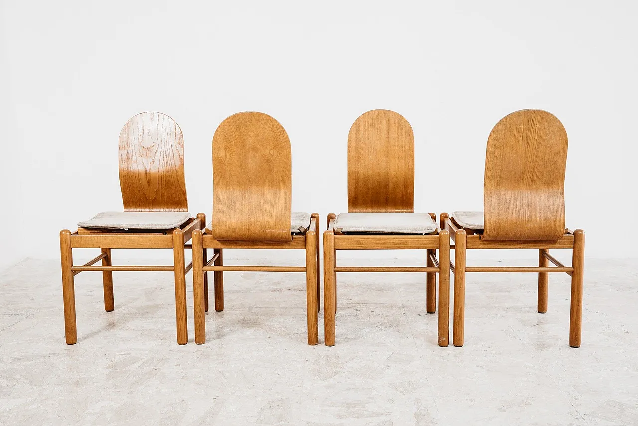 4 Dining Chairs Mid-Century Scandinavian, 1970s 3