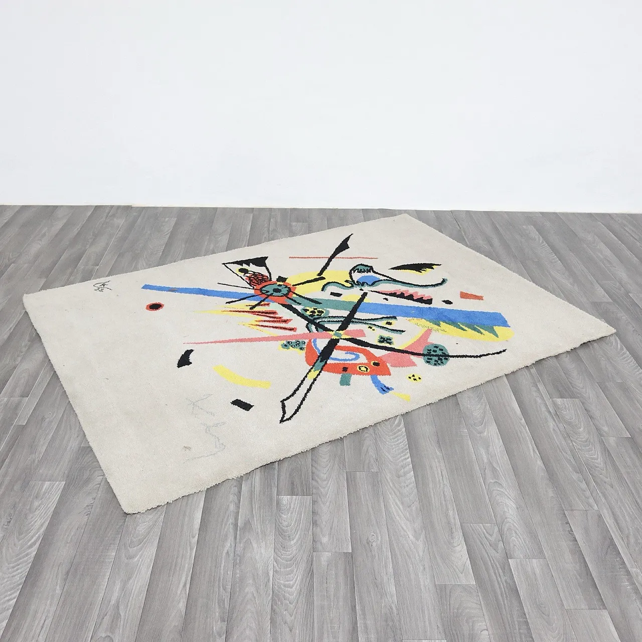 Kandinsky Wassily Denmark Ege Art Line Rug Design 1980s 1