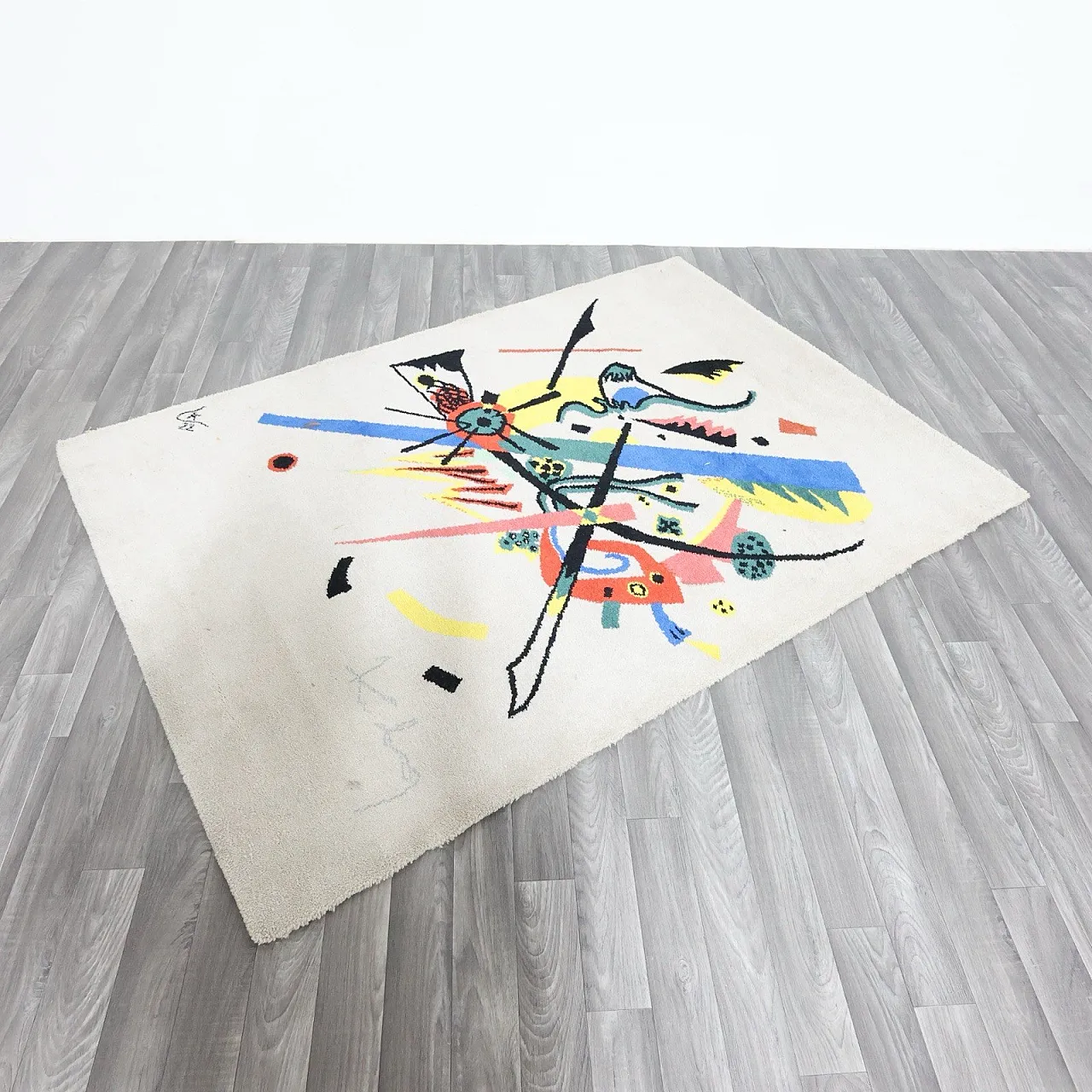 Kandinsky Wassily Denmark Ege Art Line Rug Design 1980s 2