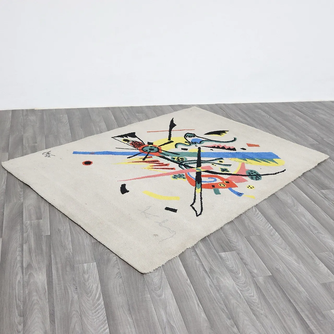 Kandinsky Wassily Denmark Ege Art Line Rug Design 1980s 5