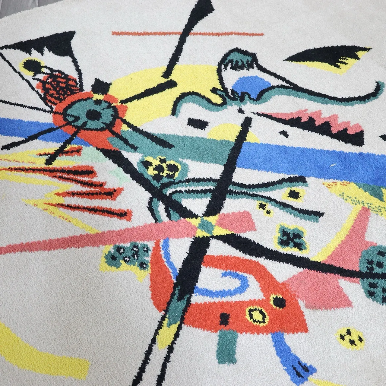 Kandinsky Wassily Denmark Ege Art Line Rug Design 1980s 7