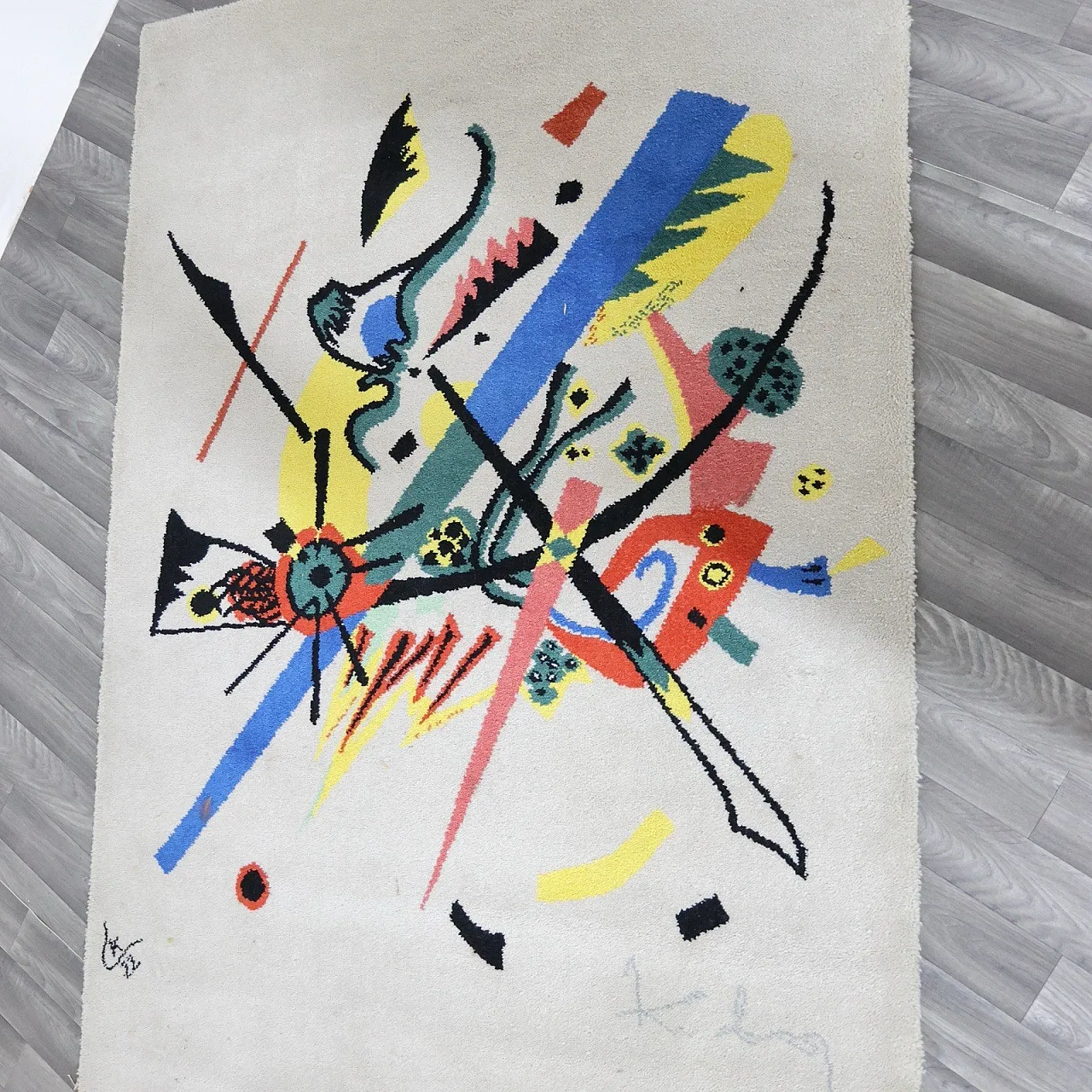 Kandinsky Wassily Denmark Ege Art Line Rug Design 1980s 8