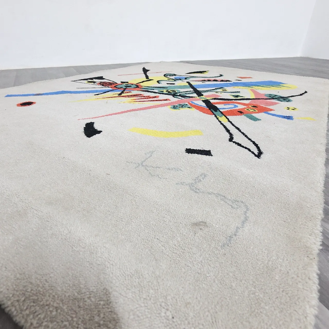 Kandinsky Wassily Denmark Ege Art Line Rug Design 1980s 10