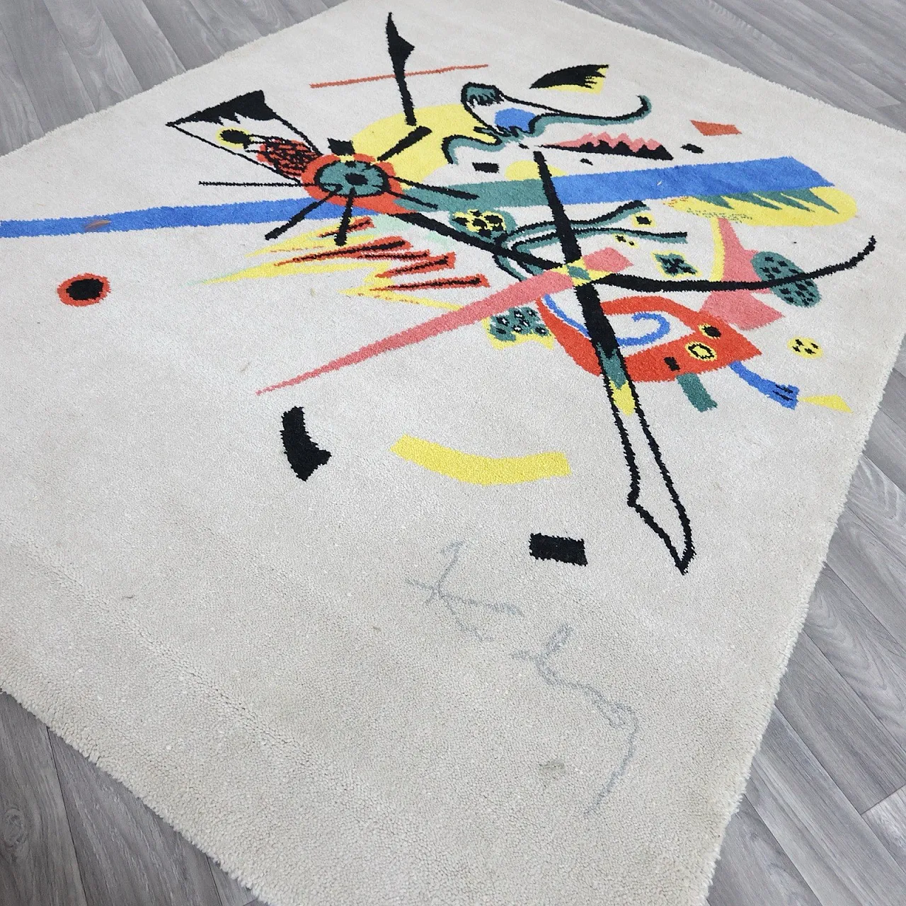 Kandinsky Wassily Denmark Ege Art Line Rug Design 1980s 11