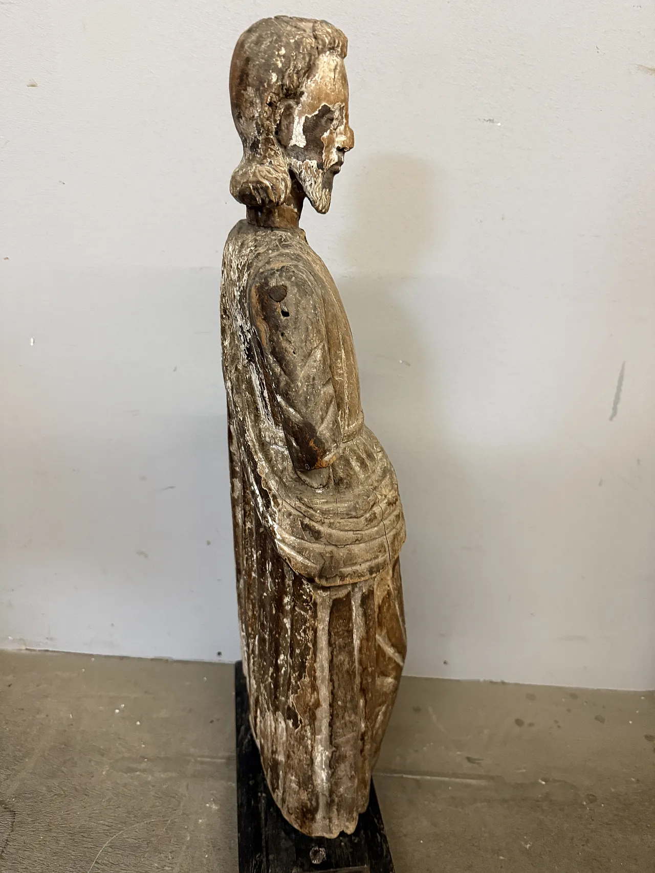 Antique wooden sculpture of Saint Joseph, 17th century, 71x32x14cm. 10