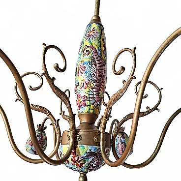 lampadario in ceramica di Vietri