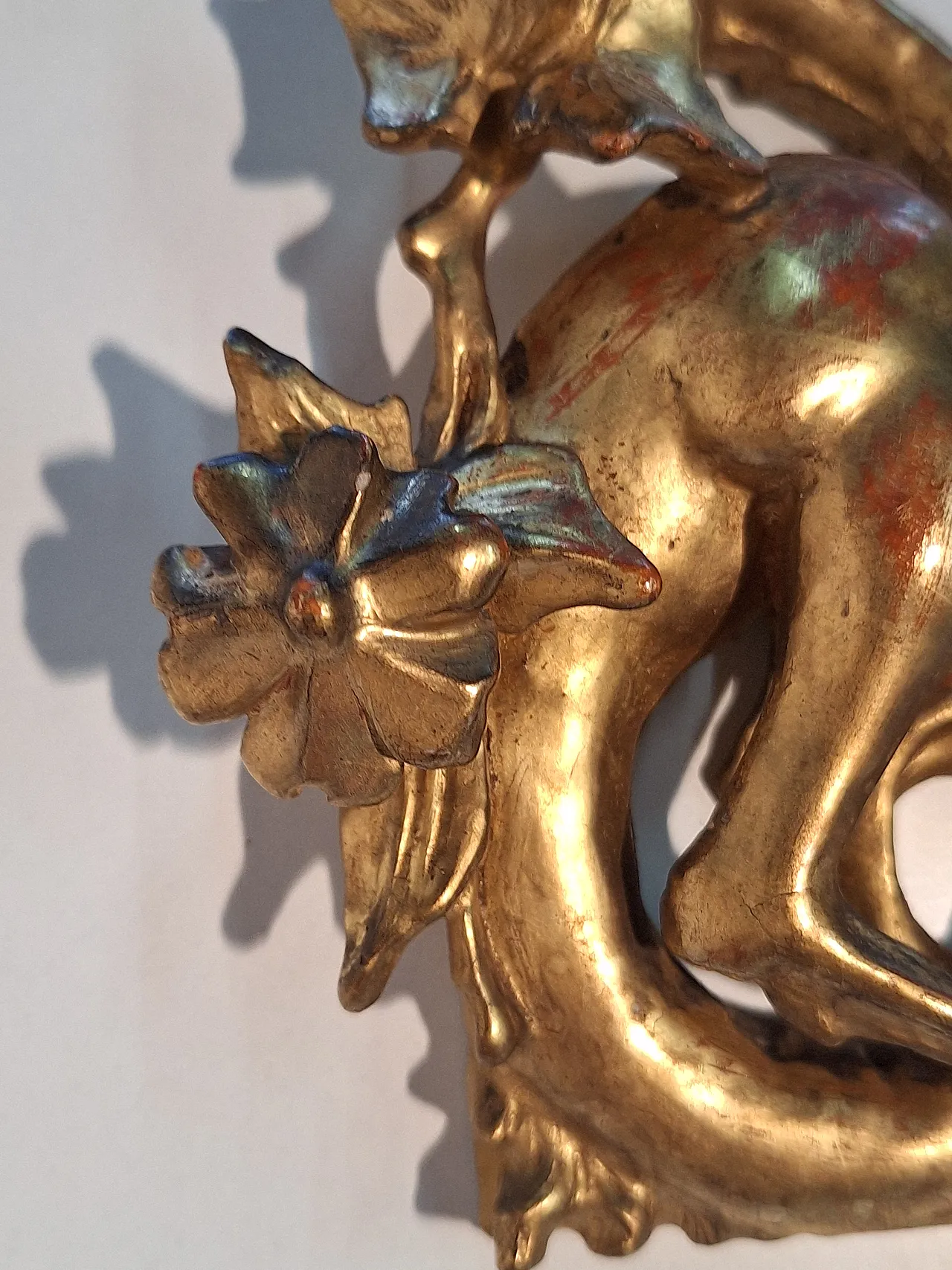 Pair of decorative elements in the shape of winged dragons, 19th c. 9