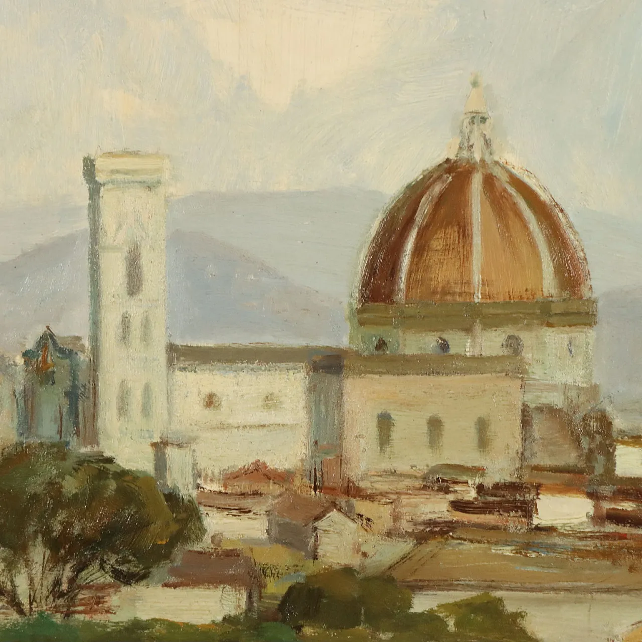 Painting by Leonardo Stroppa, oil on masonite, 20th century 4
