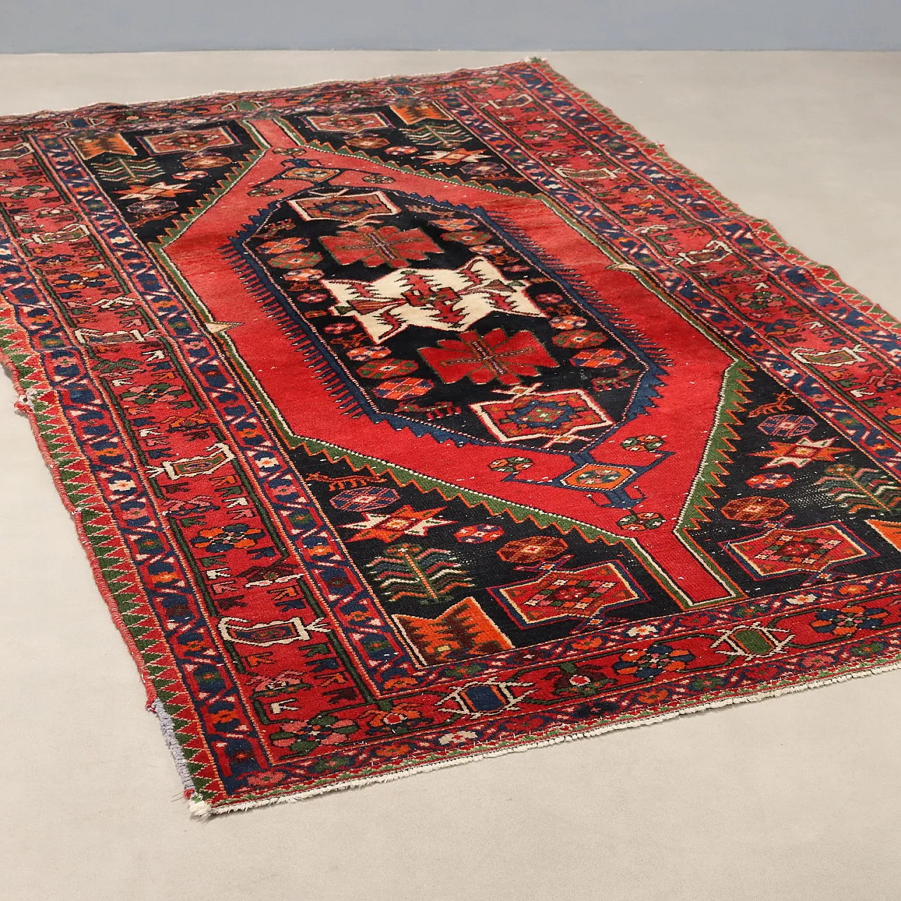 Mazlagan rug in cotton and wool, 20th century 1
