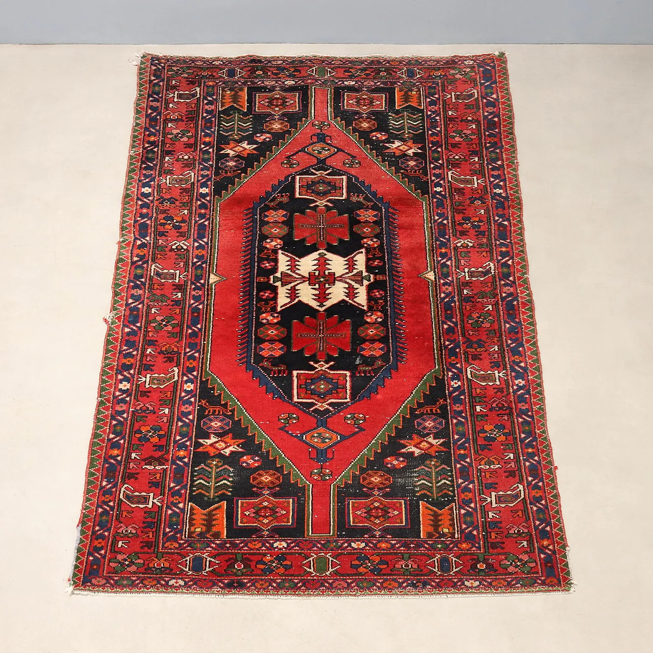 Mazlagan rug in cotton and wool, 20th century 3