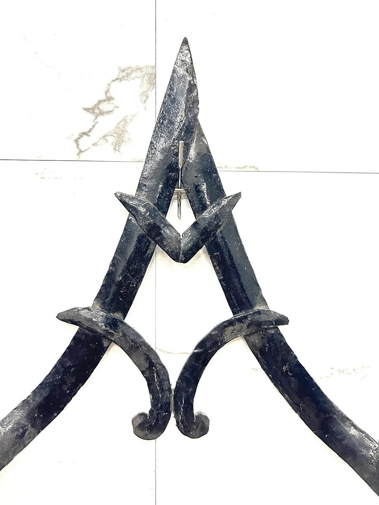 Brutalist Wall Lamp Medieval Style Antique Late 19th Century 7
