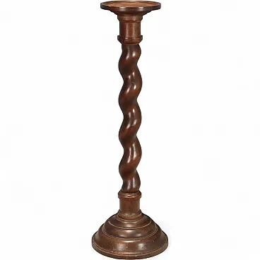 Walnut vase holder column, late 19th century