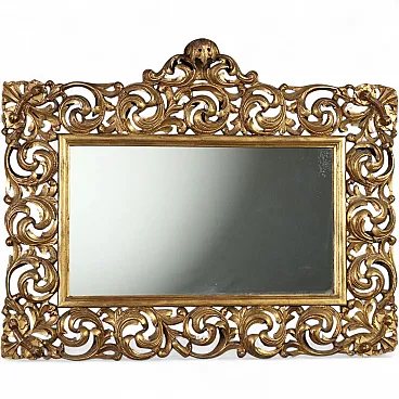 Baroque style mirror in gilded wood, early 20th century