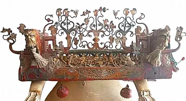 Sicilian wagon element transformed into a chandelier, 20th century