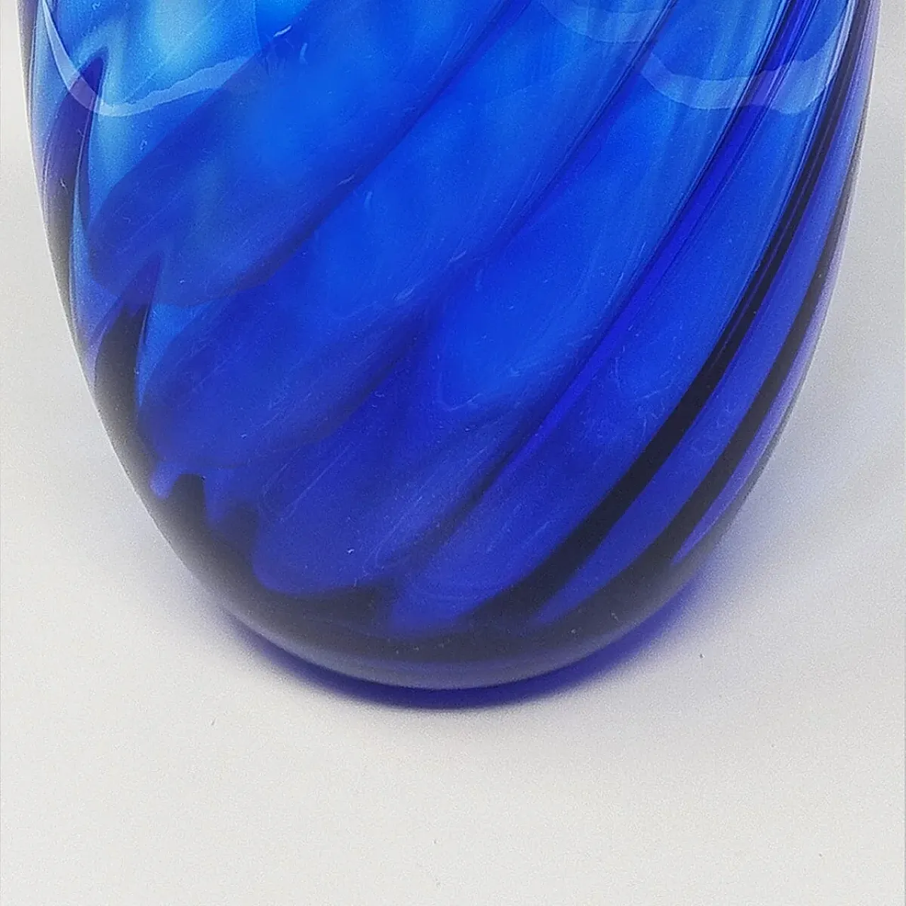 Blue vase by Ind. Vetraria Valdarnese, 1970s 5