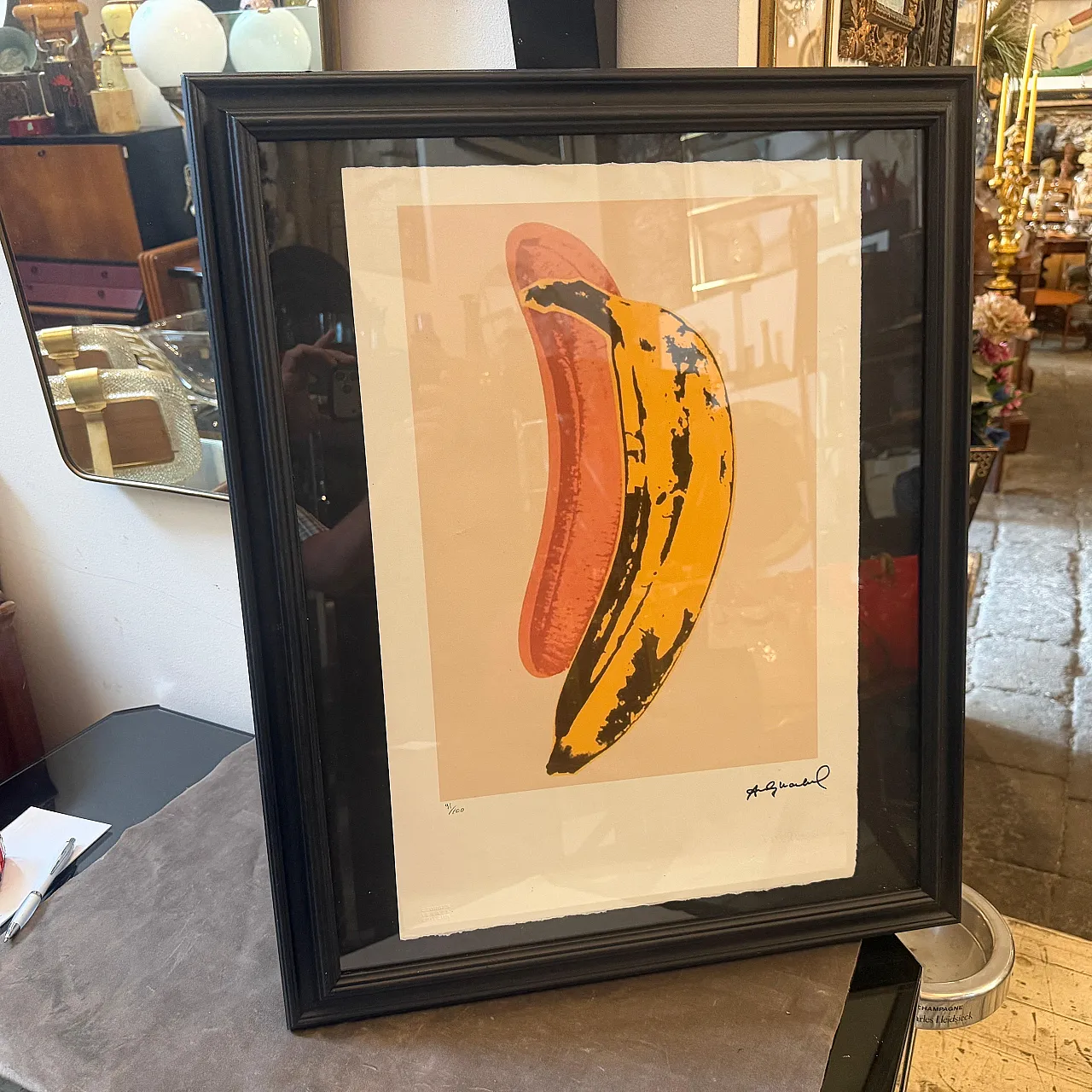 Litografia Banana stile Pop Art di Andy Warhol, n. 91/100, anni 2000 4