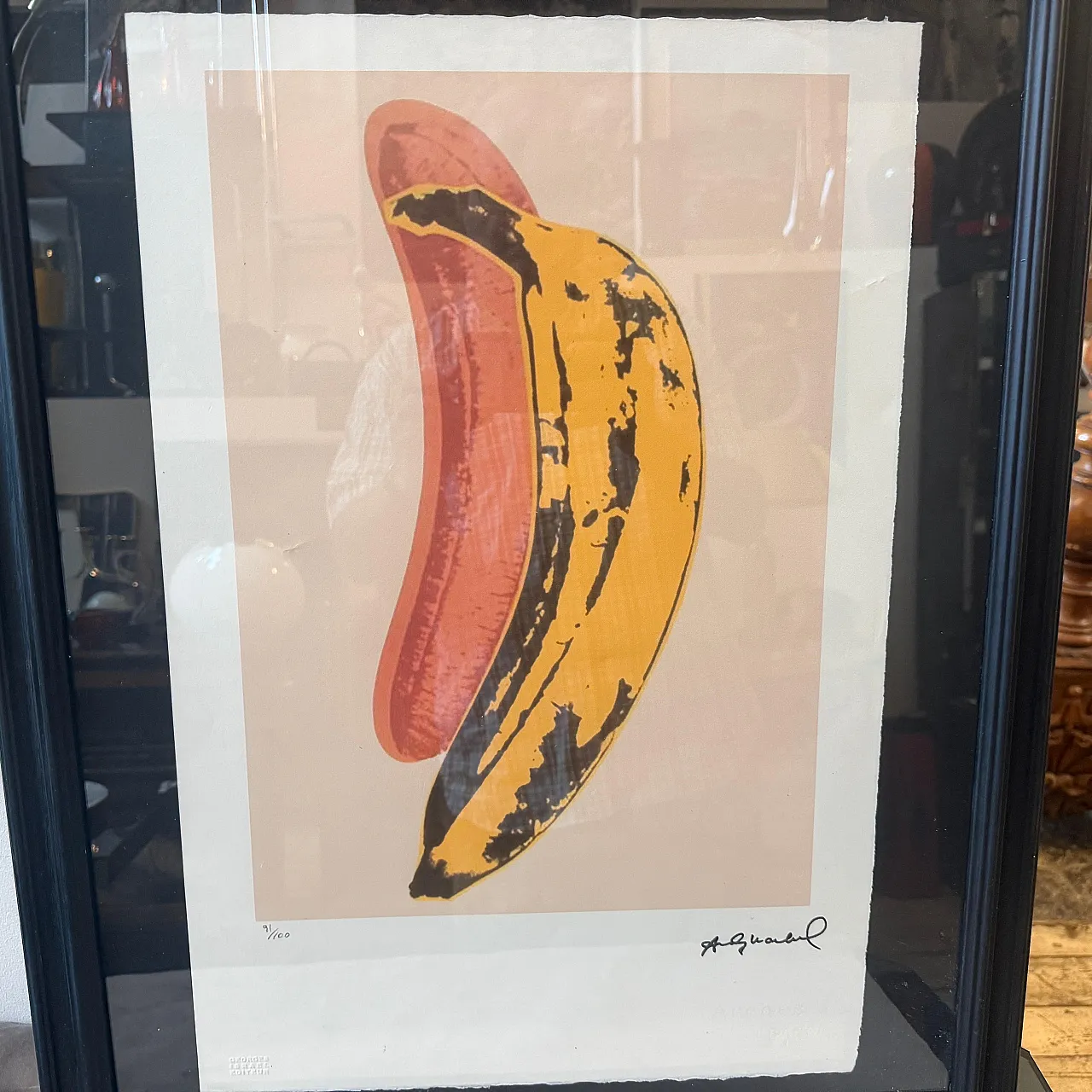 Litografia Banana stile Pop Art di Andy Warhol, n. 91/100, anni 2000 10