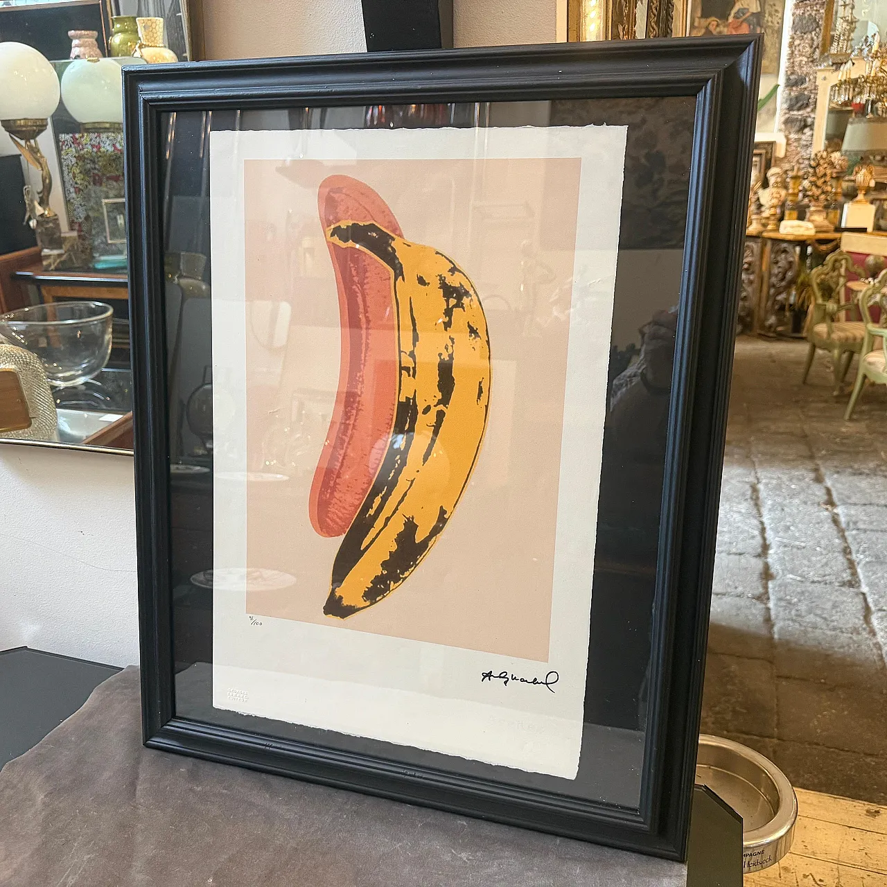 Litografia Banana stile Pop Art di Andy Warhol, n. 91/100, anni 2000 13