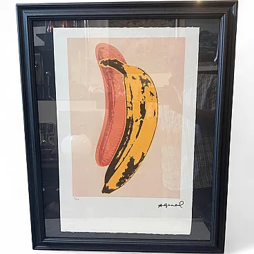 Andy Warhol Pop Art Framed 91/100 Banana Lithography, 2000s