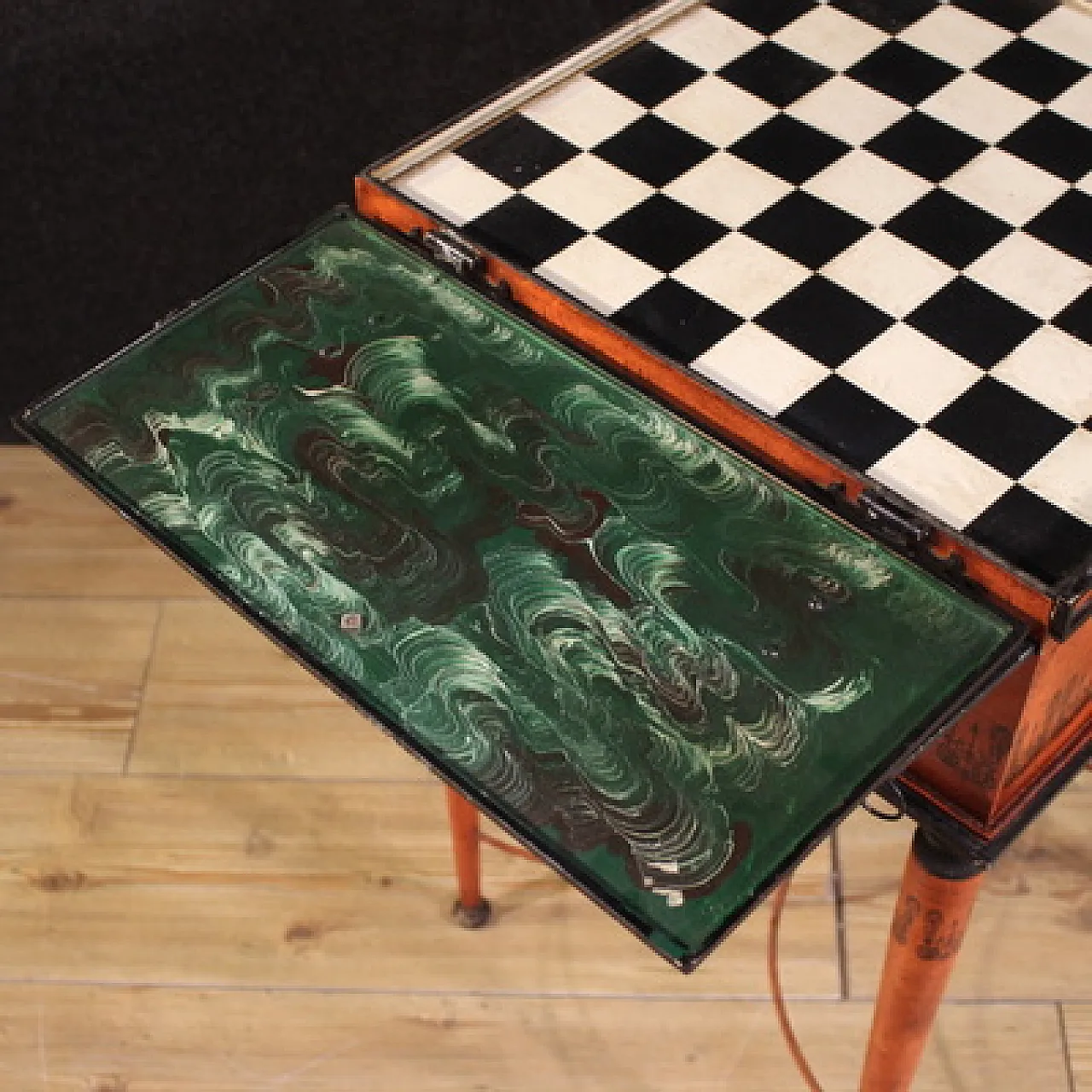 Elegante tavolino da gioco in stile neoclassico, '900 10