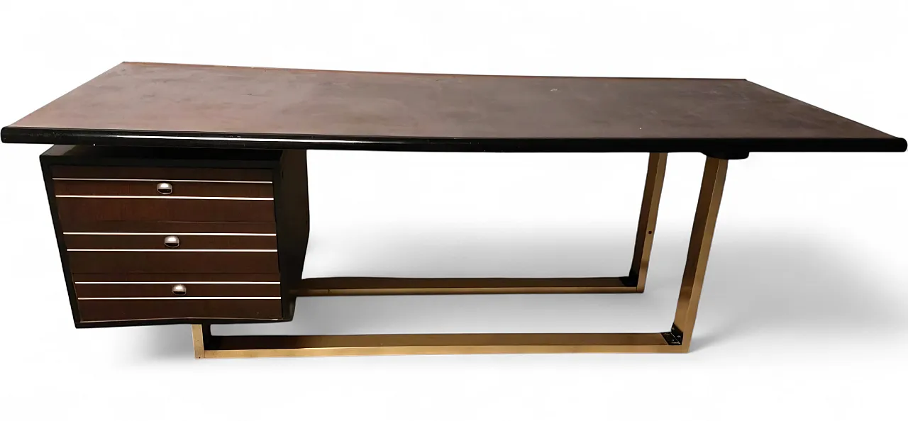 Mahogany desk, 1970s 10