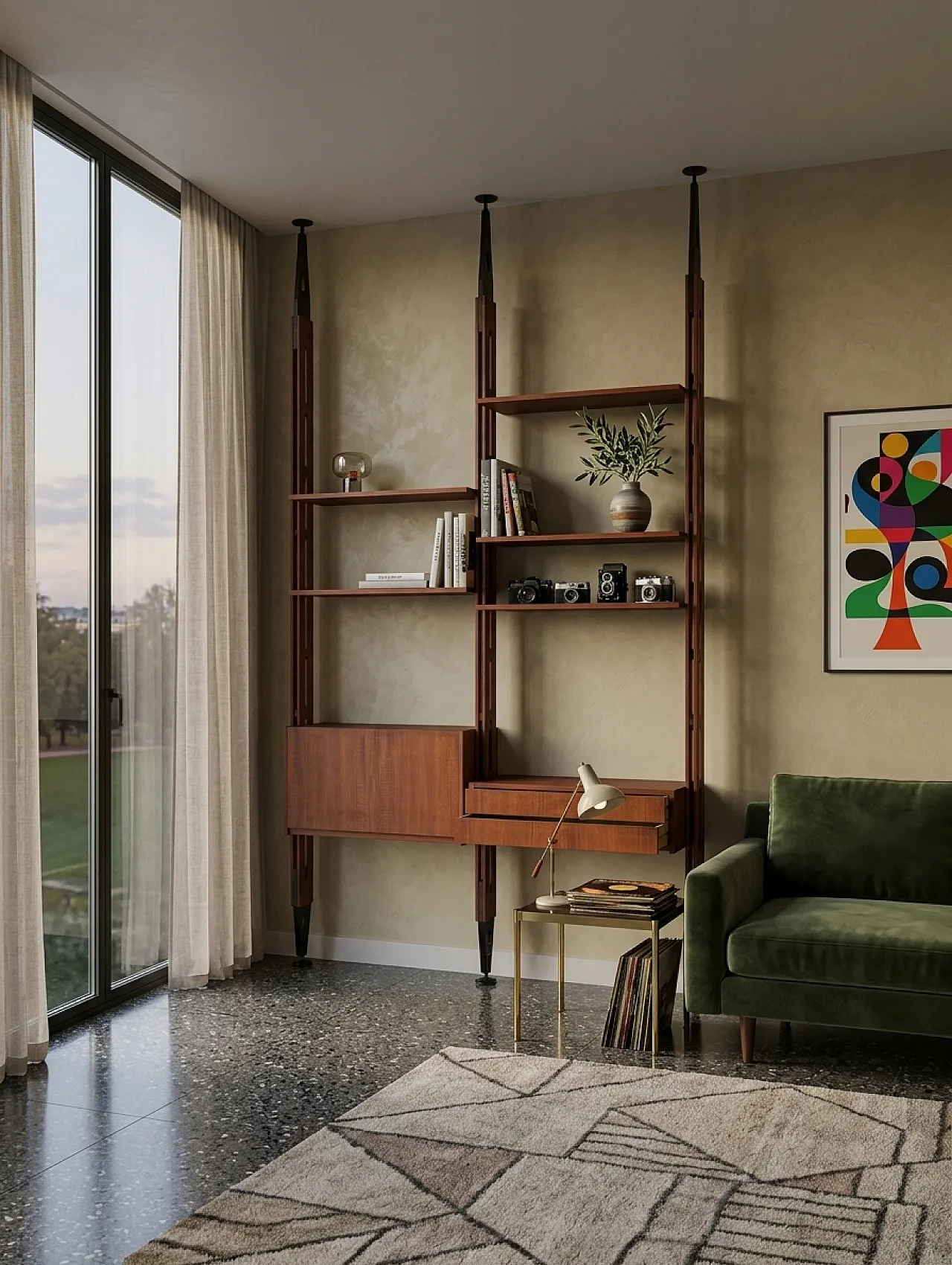 Swedish wall unit, Italian design, 1960s 13