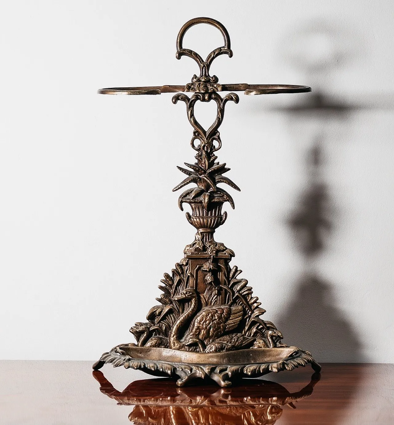 Art Nouveau Brass Umbrella Stand, France, 1960s 1