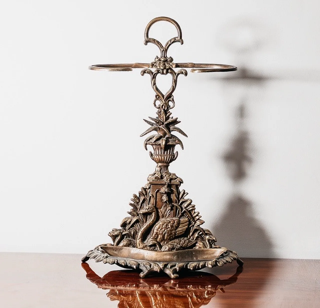 Art Nouveau Brass Umbrella Stand, France, 1960s 2