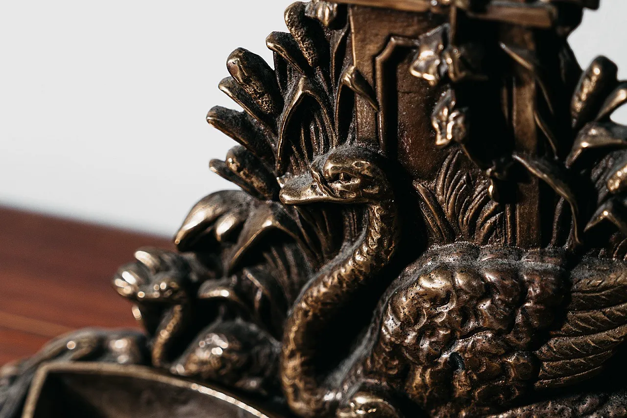 Art Nouveau Brass Umbrella Stand, France, 1960s 10