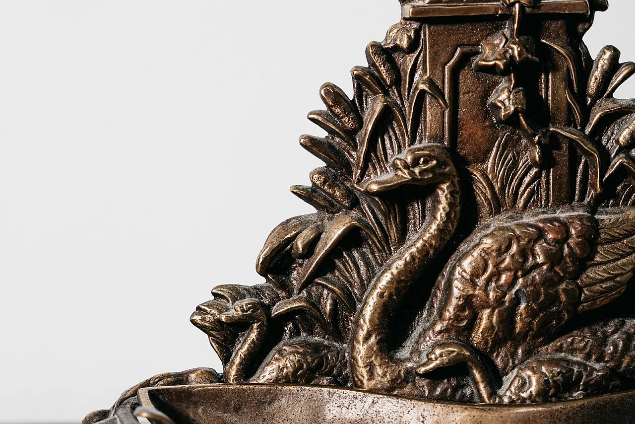 Art Nouveau Brass Umbrella Stand, France, 1960s 11