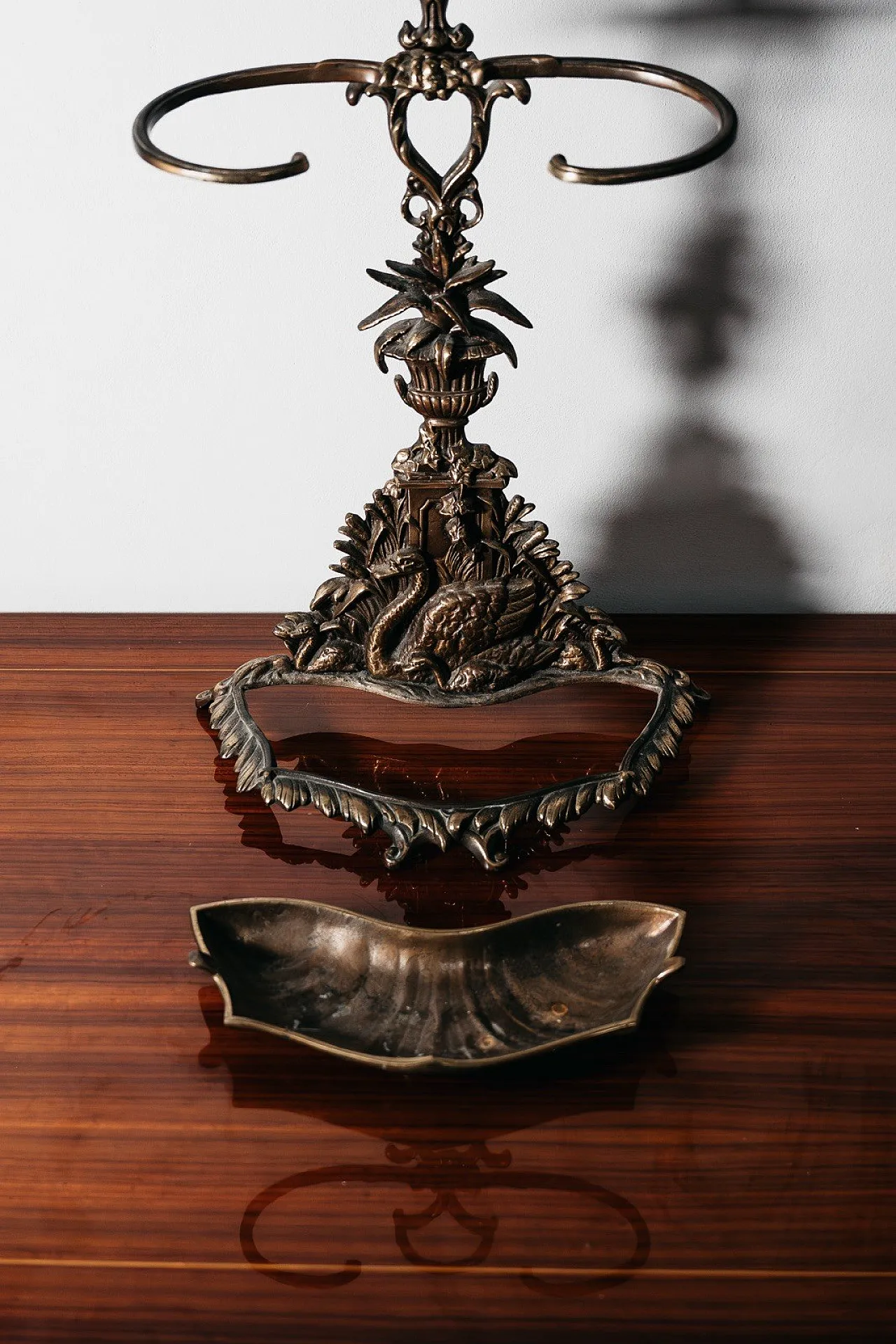Art Nouveau Brass Umbrella Stand, France, 1960s 12