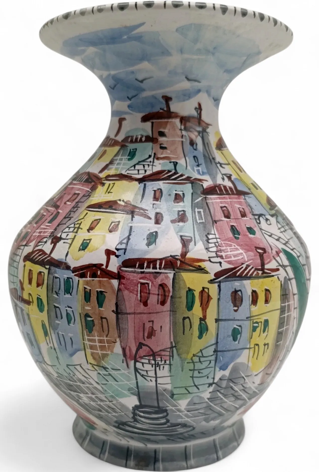 Polychrome vase by Otello Rosa for Ceramiche San Polo, 1960s 7