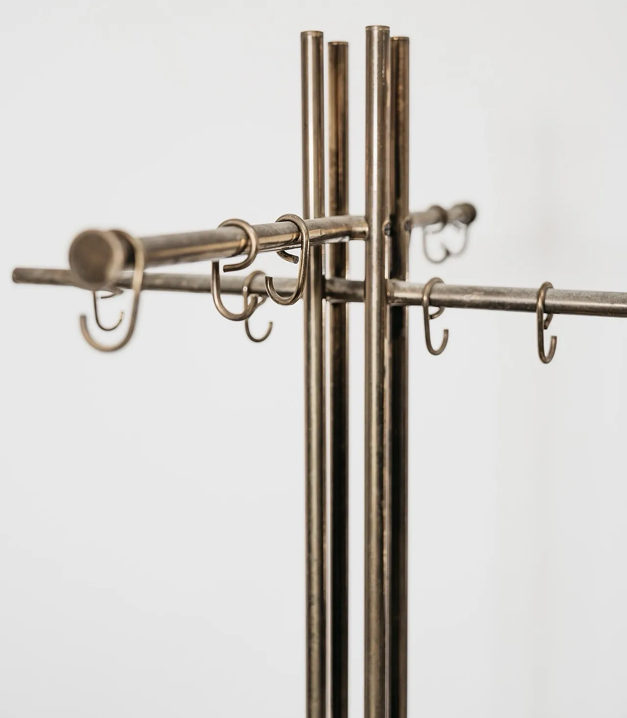 Renato Zevi Metalarte Marble and Brass Coat Rack Modern Design 7
