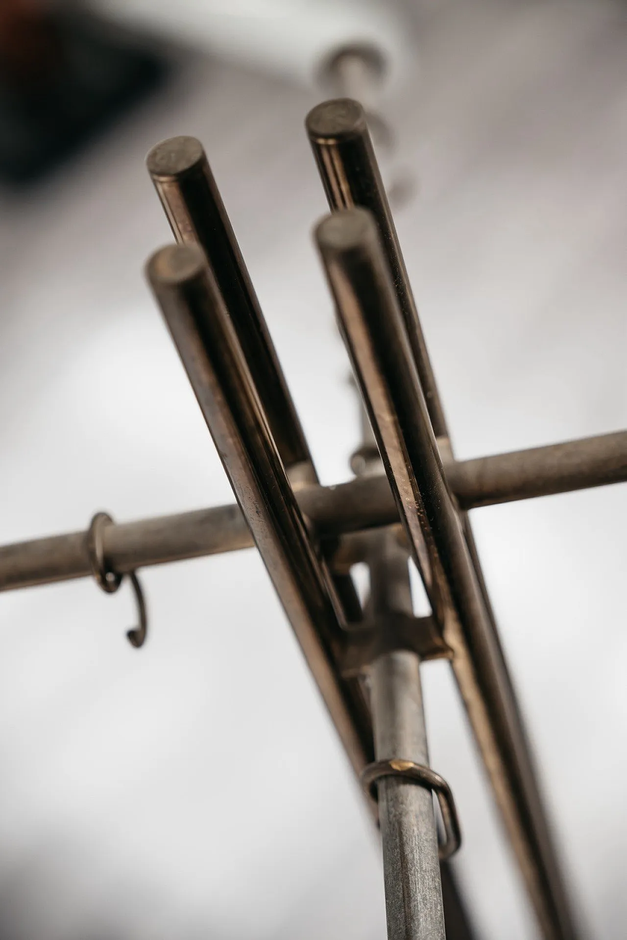 Renato Zevi Metalarte Marble and Brass Coat Rack Modern Design 8
