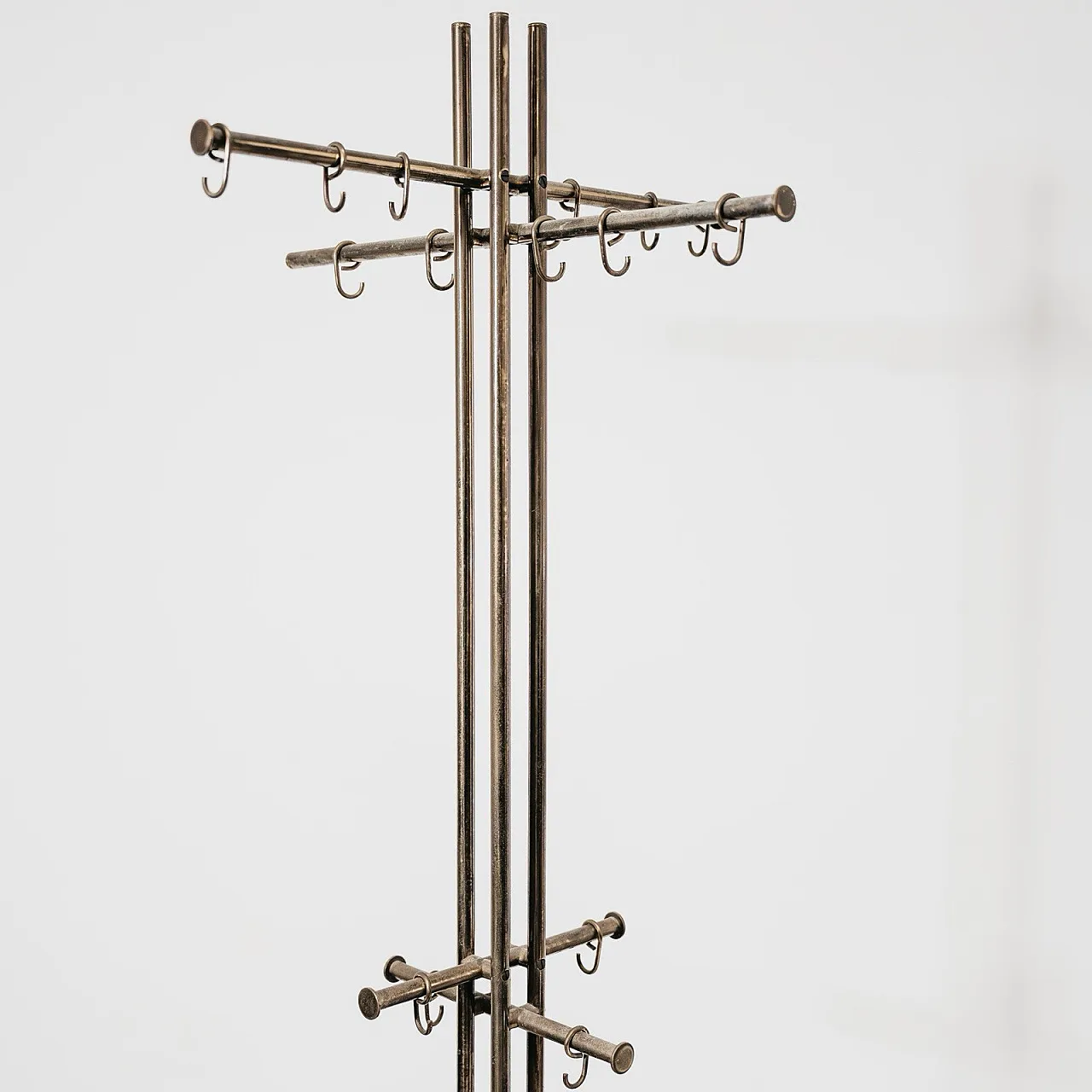 Renato Zevi Metalarte Marble and Brass Coat Rack Modern Design 9