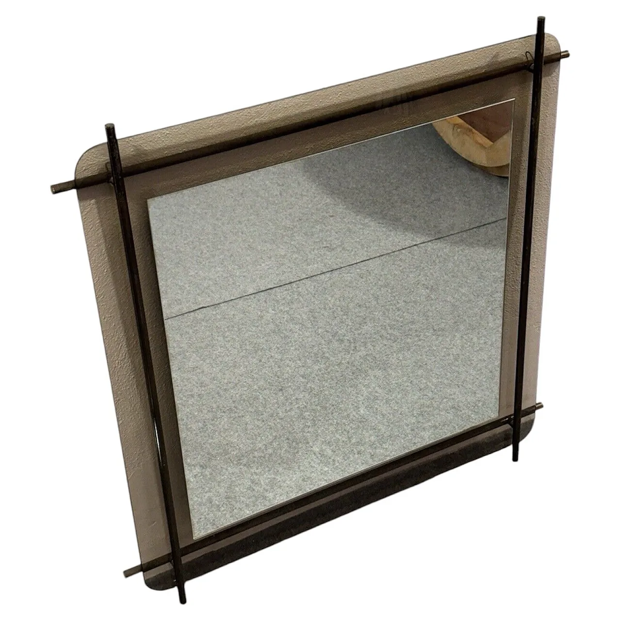 Renato Zevi Metalarte Specchio Vetro E Ottone Design Modernariato 1