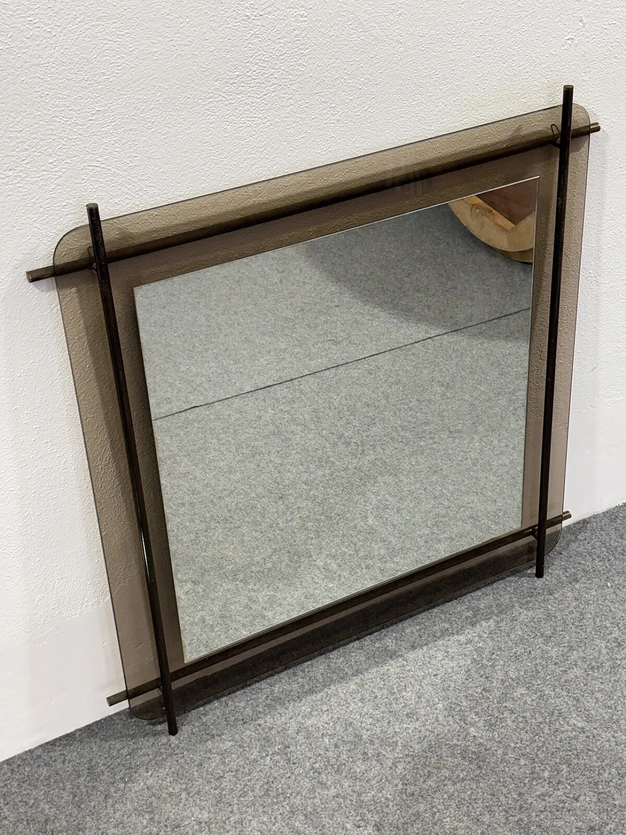 Renato Zevi Metalarte Specchio Vetro E Ottone Design Modernariato 2