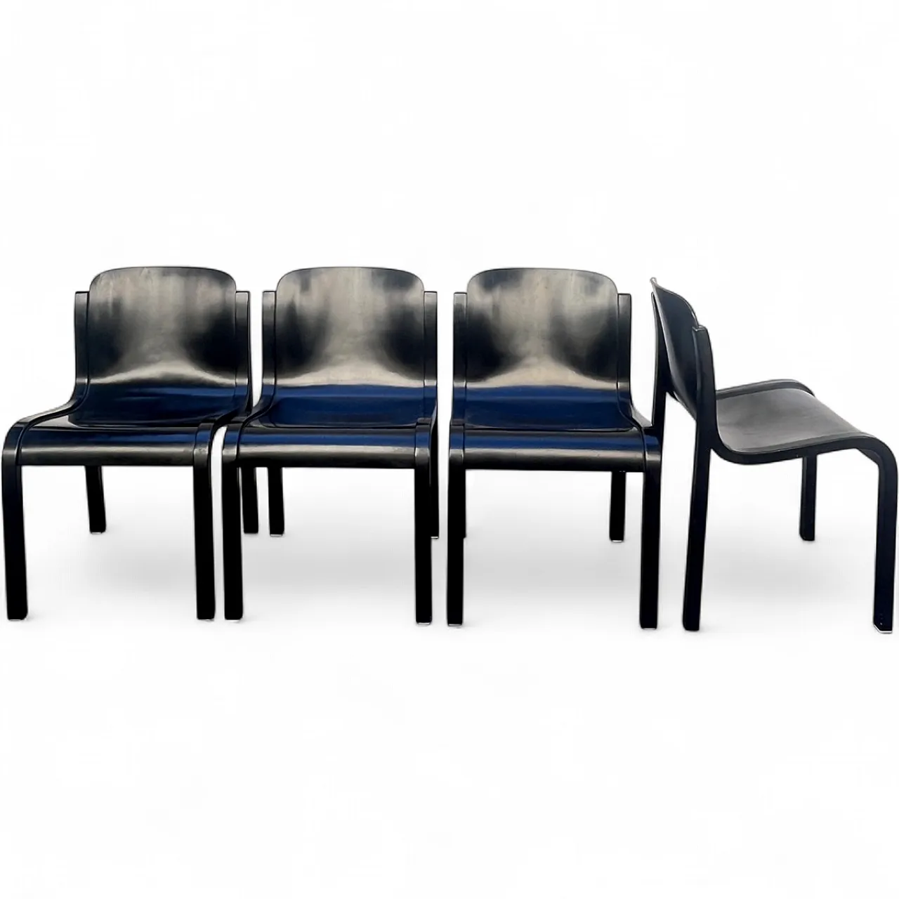 4 Mito Tisettanta chairs by Carlo Bartoli, 1970s 7